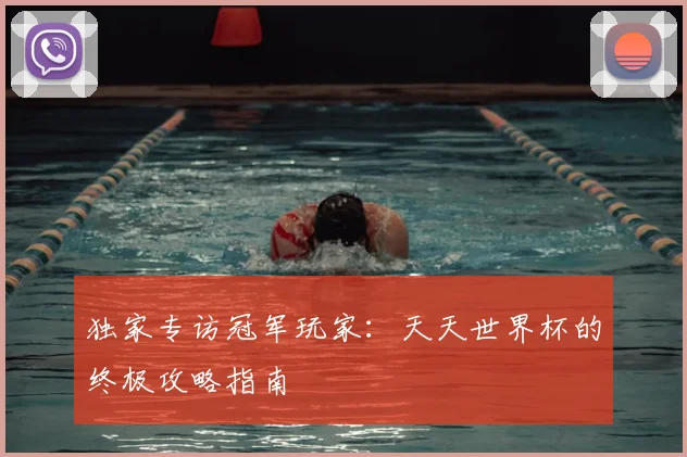 独家专访冠军玩家:天天世界杯的终极攻略指南